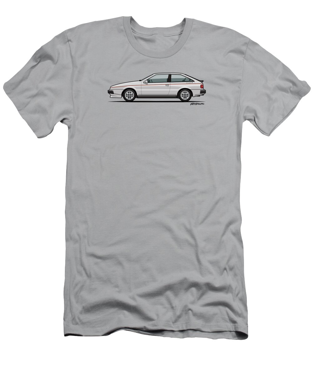 Car T-Shirt featuring the digital art Isuzu Piazza/Impulse XE White by Tom Mayer II Monkey Crisis On Mars