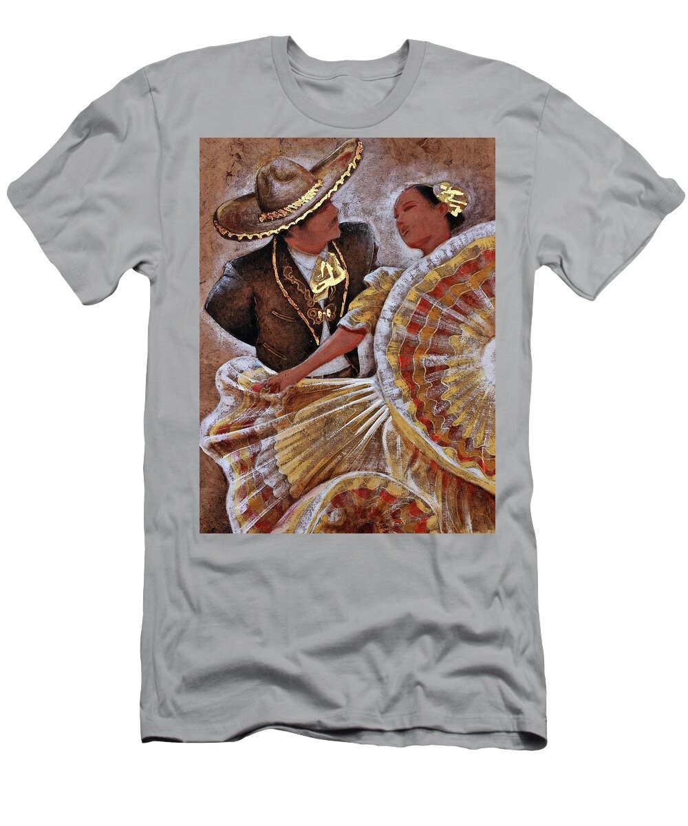 Jarabe Tapatio T-Shirt featuring the painting J A R A B E . T A P A T I O by J U A N - O A X A C A