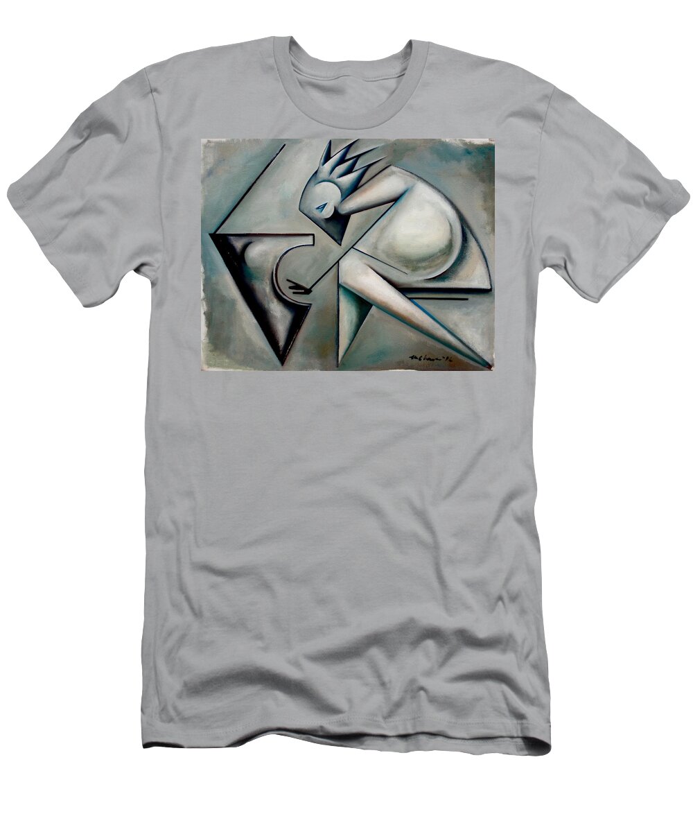 Jazz T-Shirt featuring the painting Jazz Piano Modern by Martel Chapman