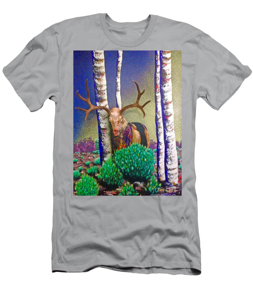 Mule T-Shirt featuring the painting Heckle by Mayhem Mediums