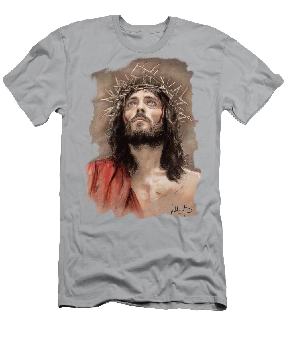  Jesus T-Shirt featuring the drawing Jesus by Melanie D