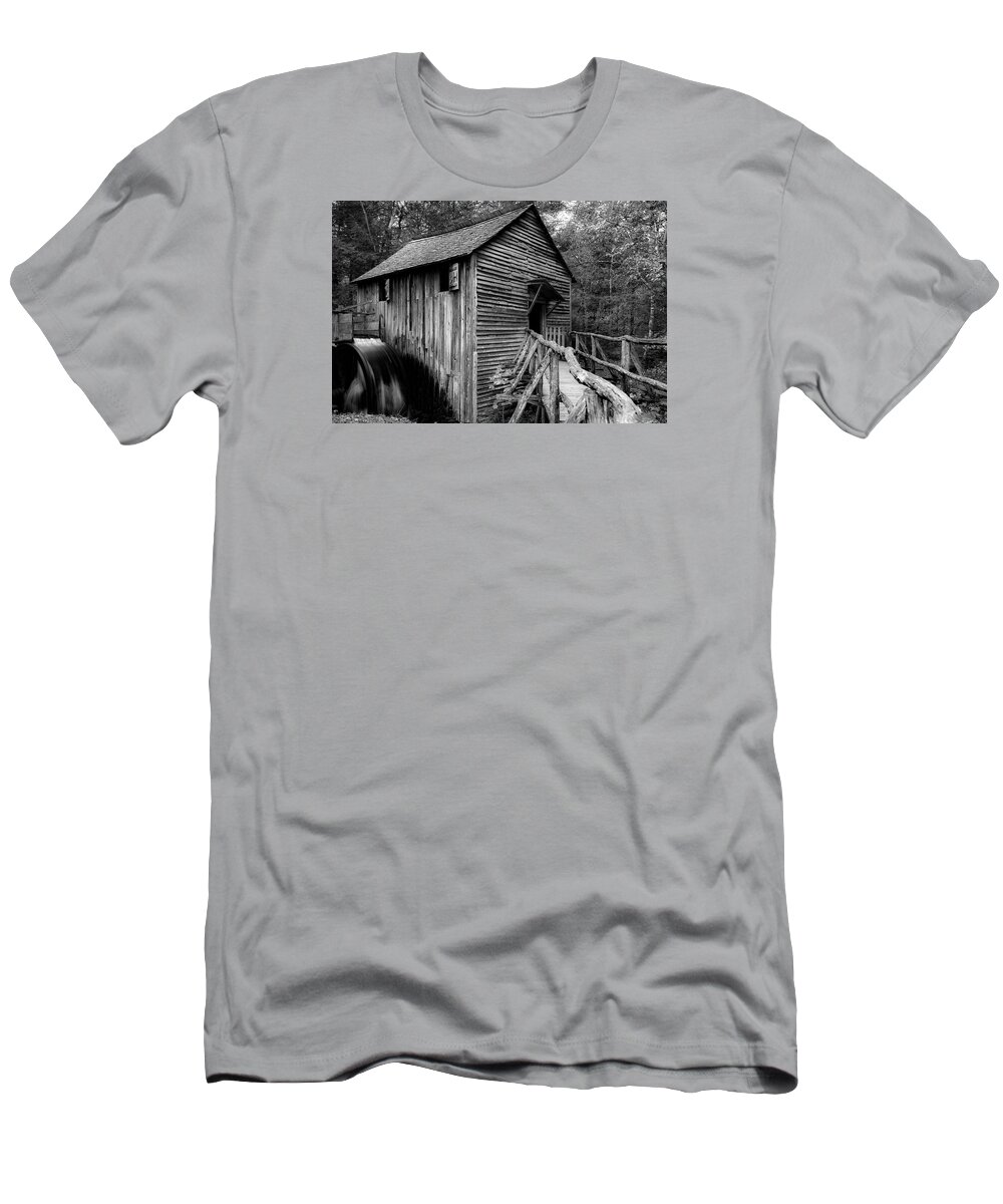 Technology T-Shirt featuring the photograph John Cable Grist Mill I by Steven Ainsworth