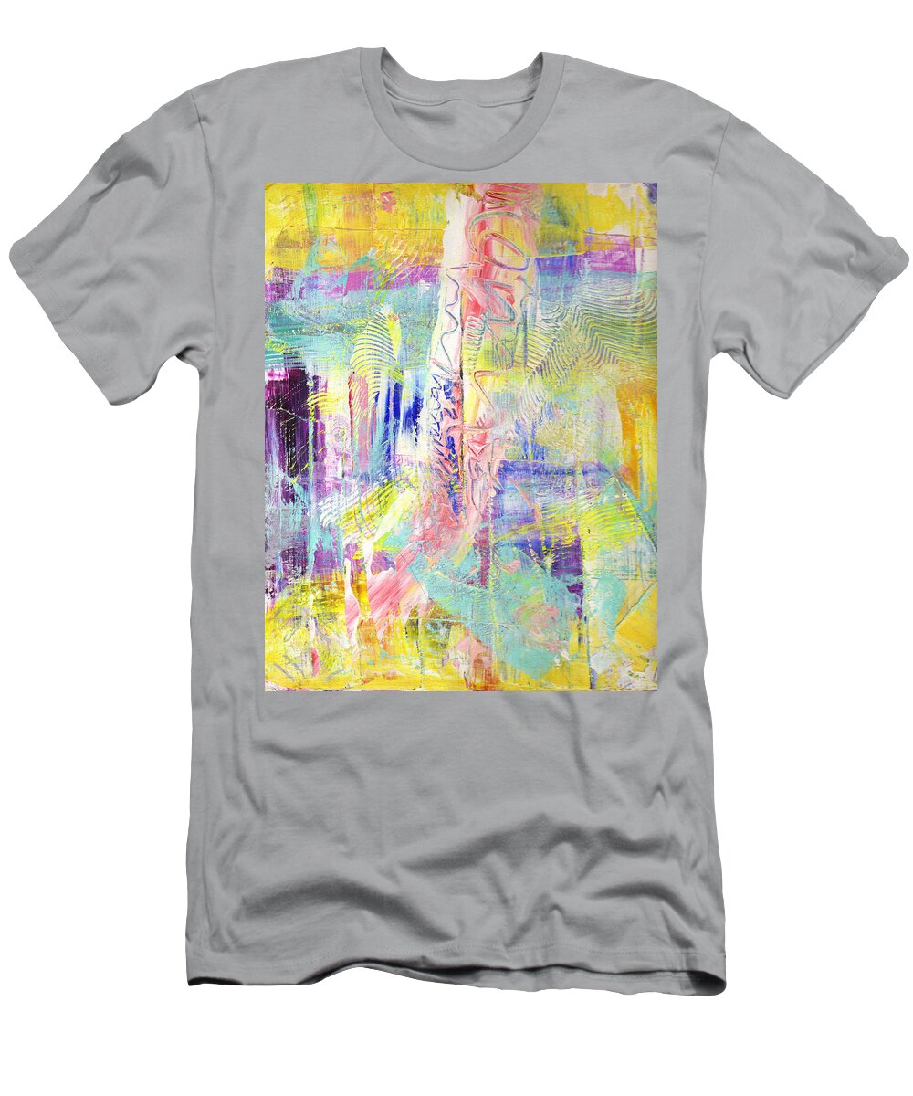 Abstract T-Shirt featuring the painting Joy in the Morning by Wayne Potrafka