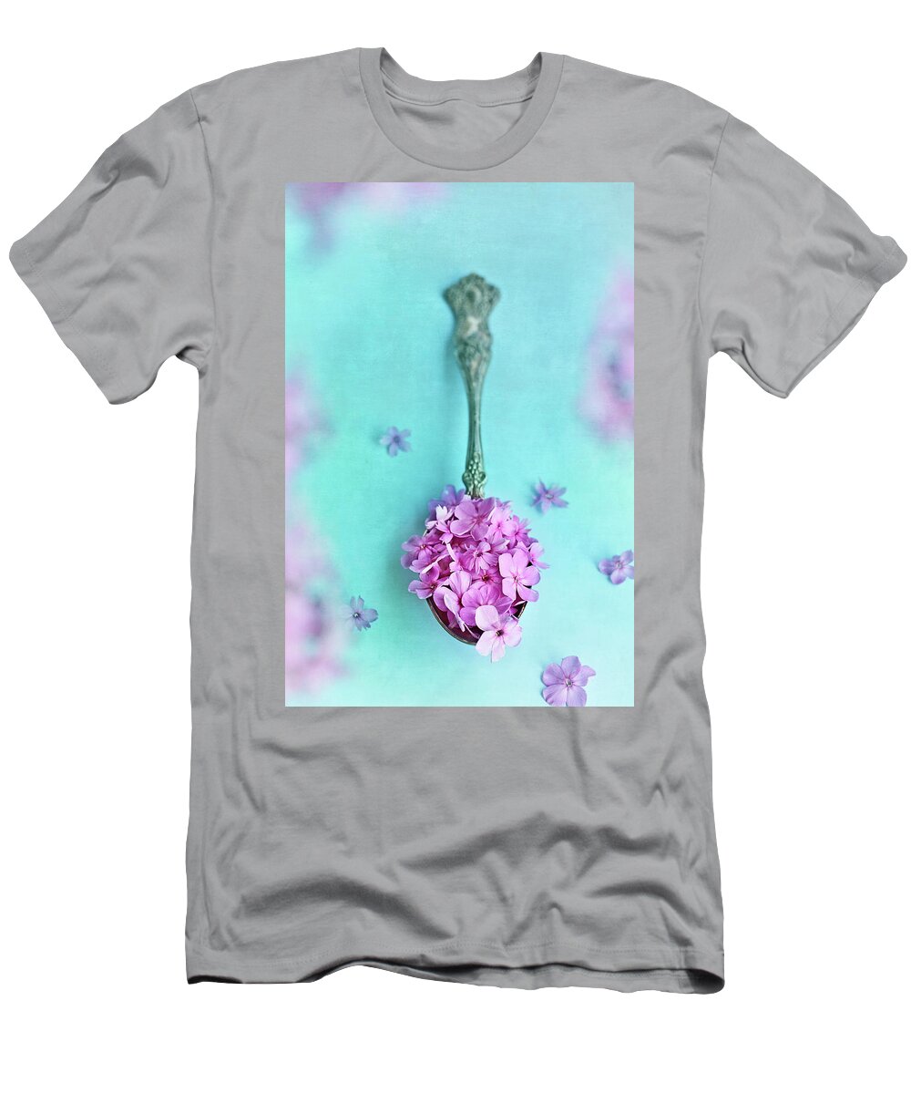 Sweet William T-Shirt featuring the photograph Just a Spoonful of Petals by Stephanie Frey
