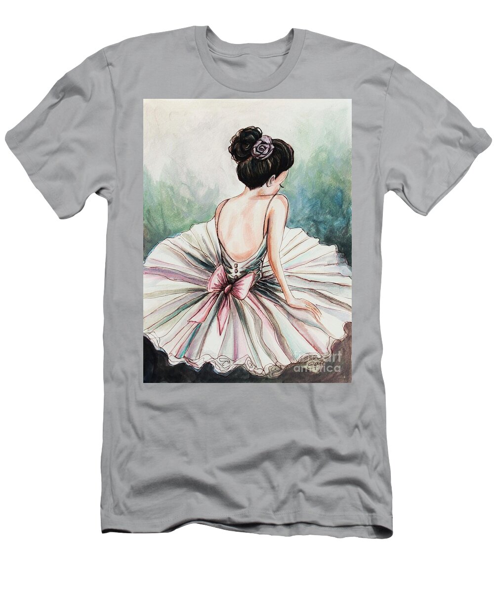 Ballerina T-Shirt featuring the painting Just Breathe by Elizabeth Robinette Tyndall
