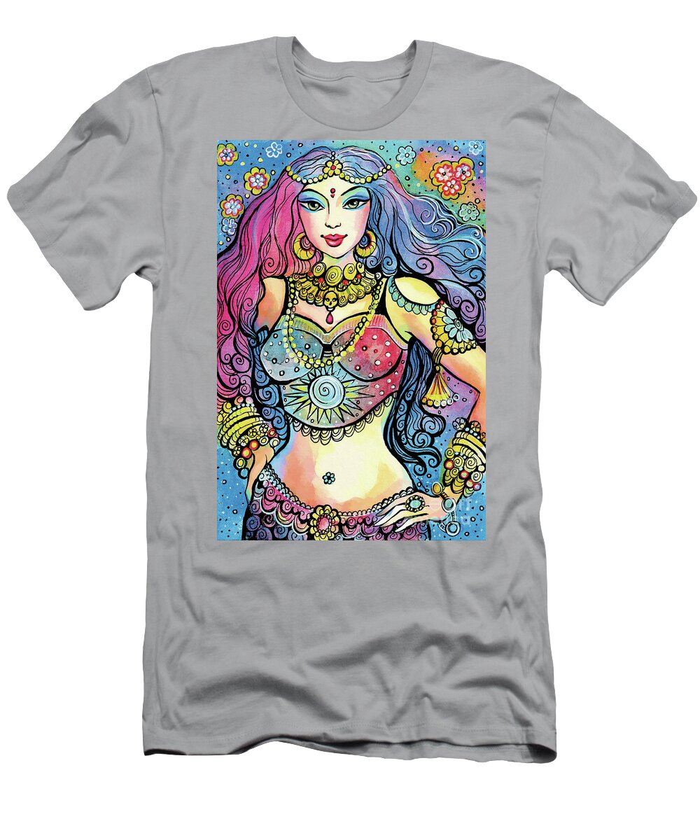 Indian Goddess T-Shirt featuring the painting Kali by Eva Campbell