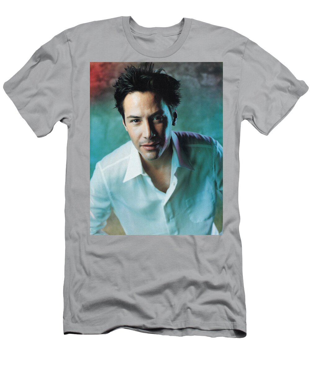 Keanu Reeves T-Shirt featuring the photograph Keanu Reeves by Mariel Mcmeeking