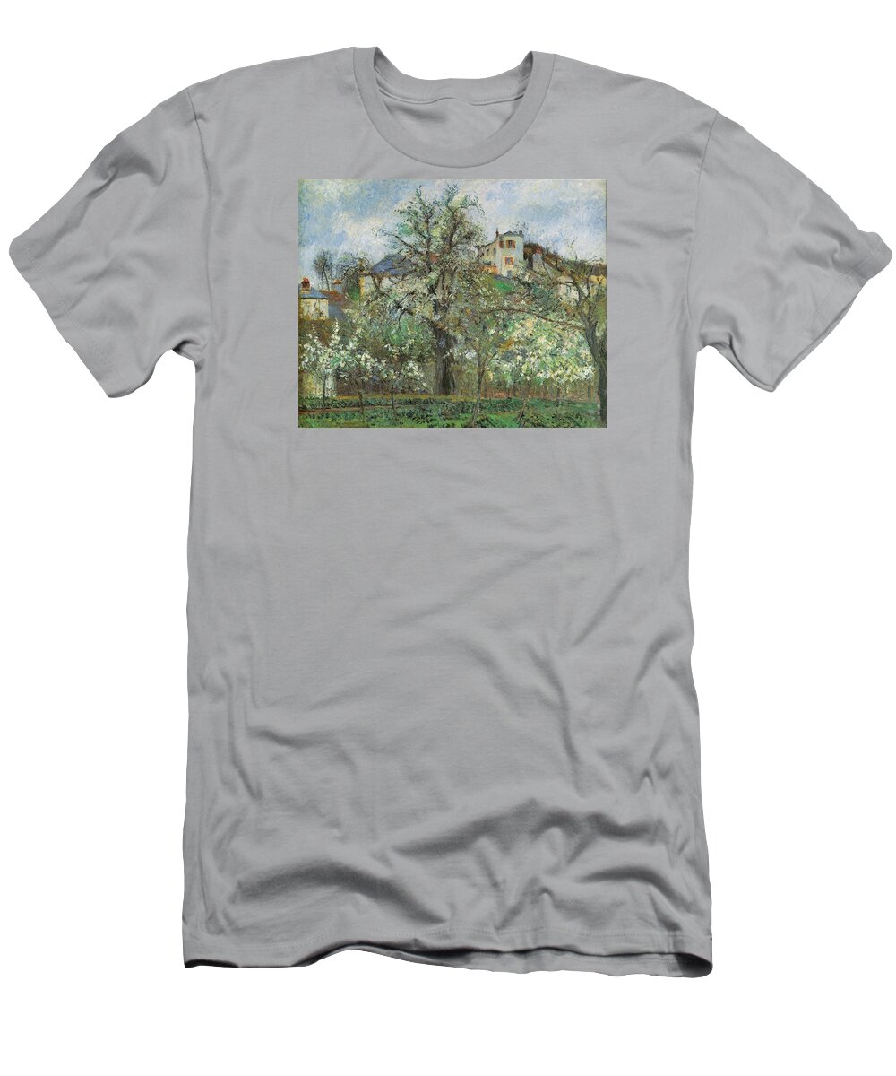 Camille Pissarr T-Shirt featuring the photograph Kitchen Garden and Flowering Trees by Camille Pissarr