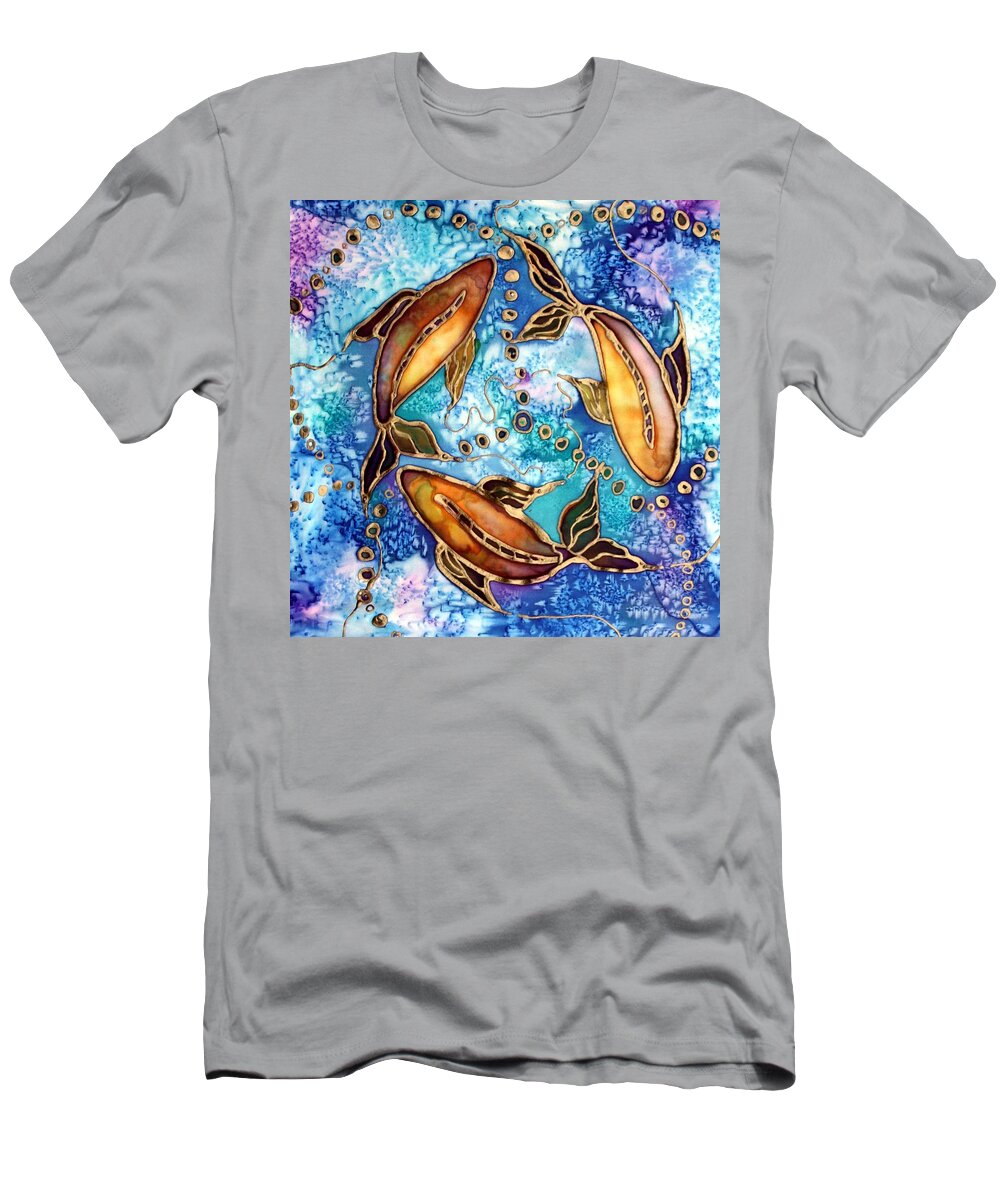Koi T-Shirt featuring the painting Koiful by Pat Purdy