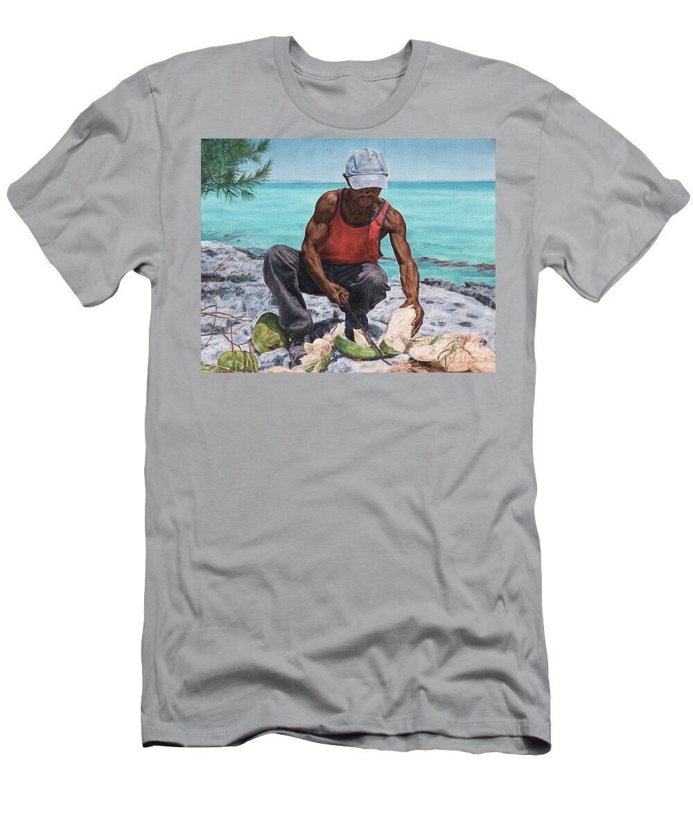 Roshanne T-Shirt featuring the painting Kokoye I by Roshanne Minnis-Eyma
