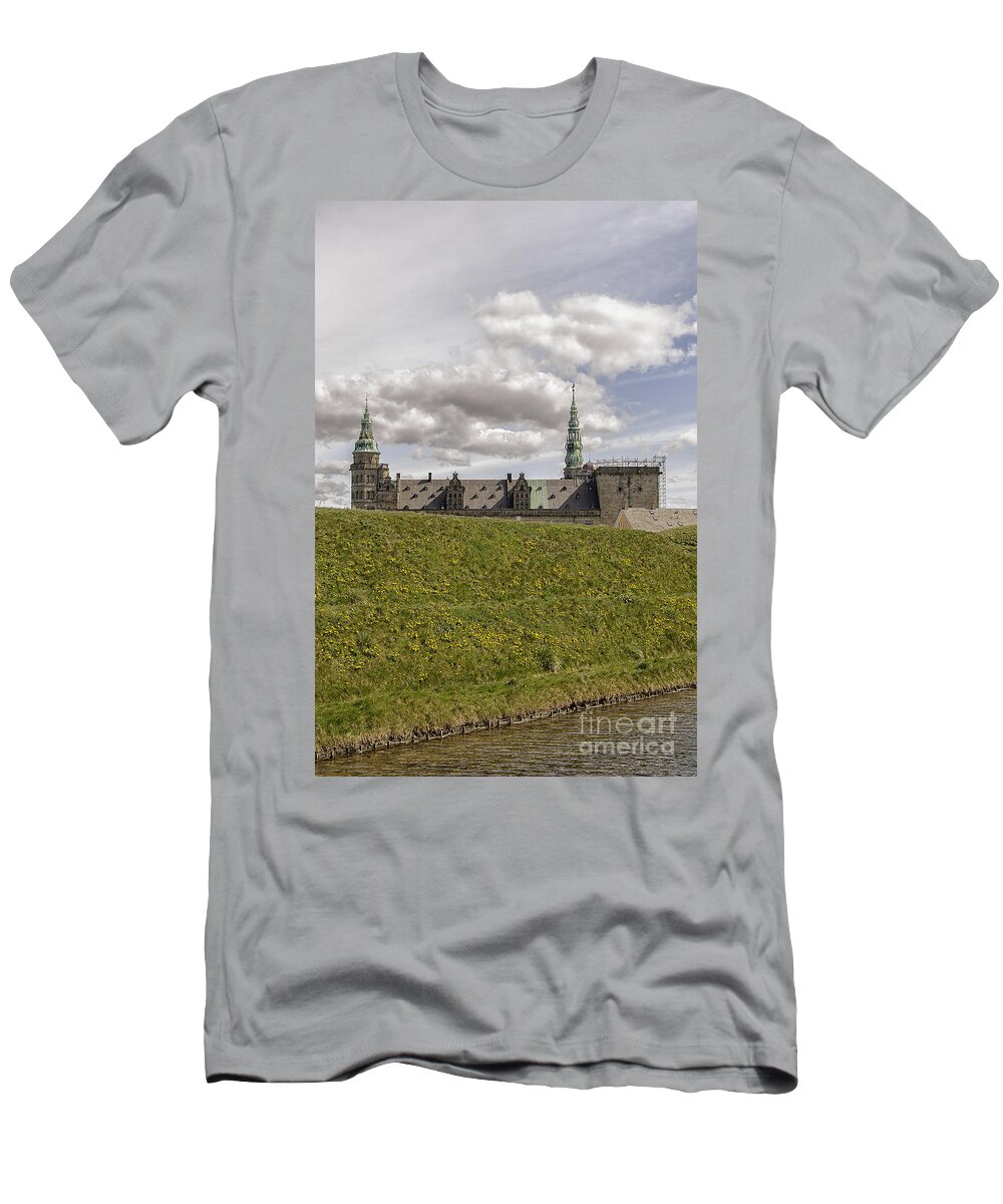 Denmark T-Shirt featuring the photograph Kronborg Castle Moat Mound by Antony McAulay