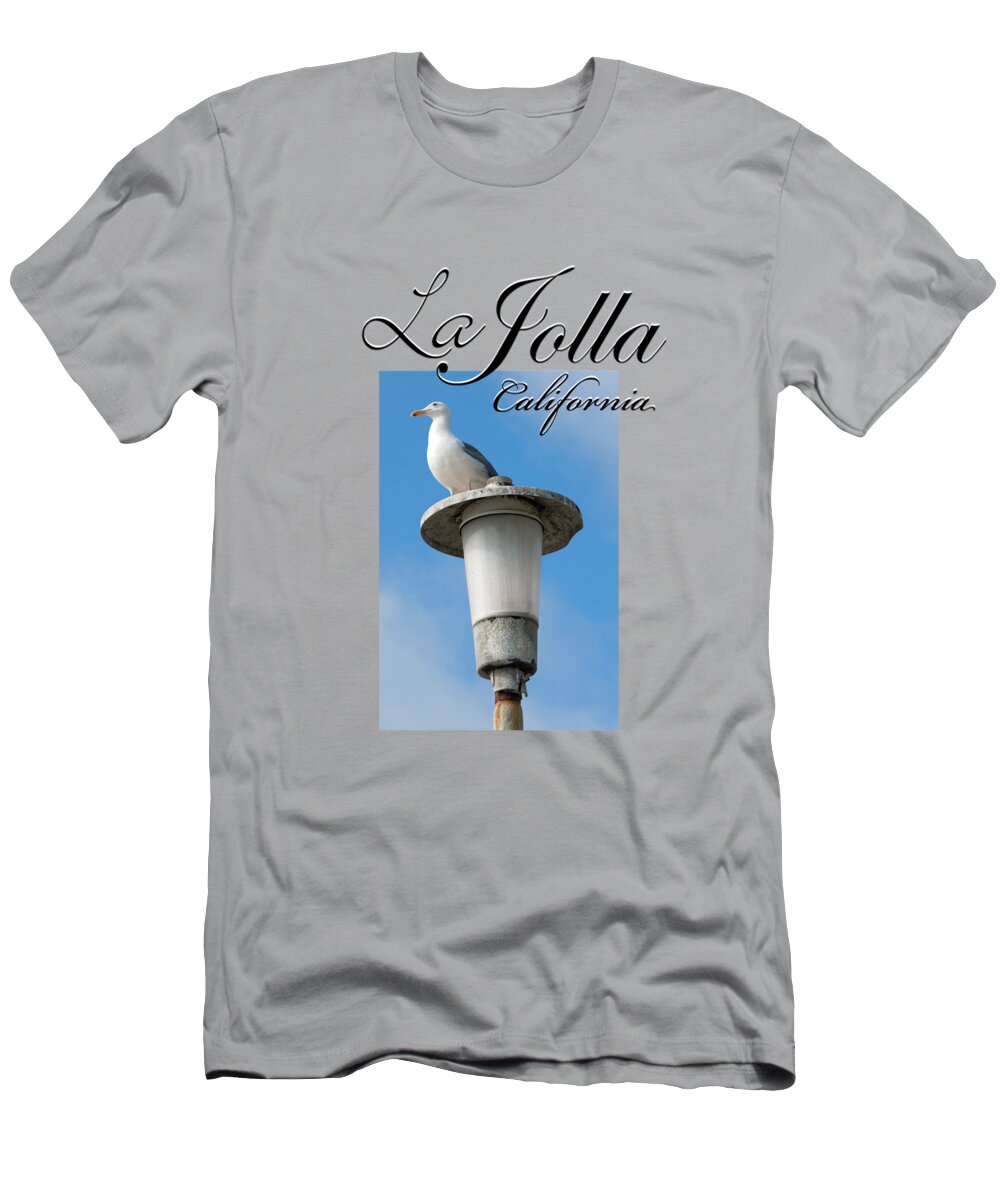 La Jolla T-Shirt featuring the photograph La Jolla Beach Seagull II by K D Graves