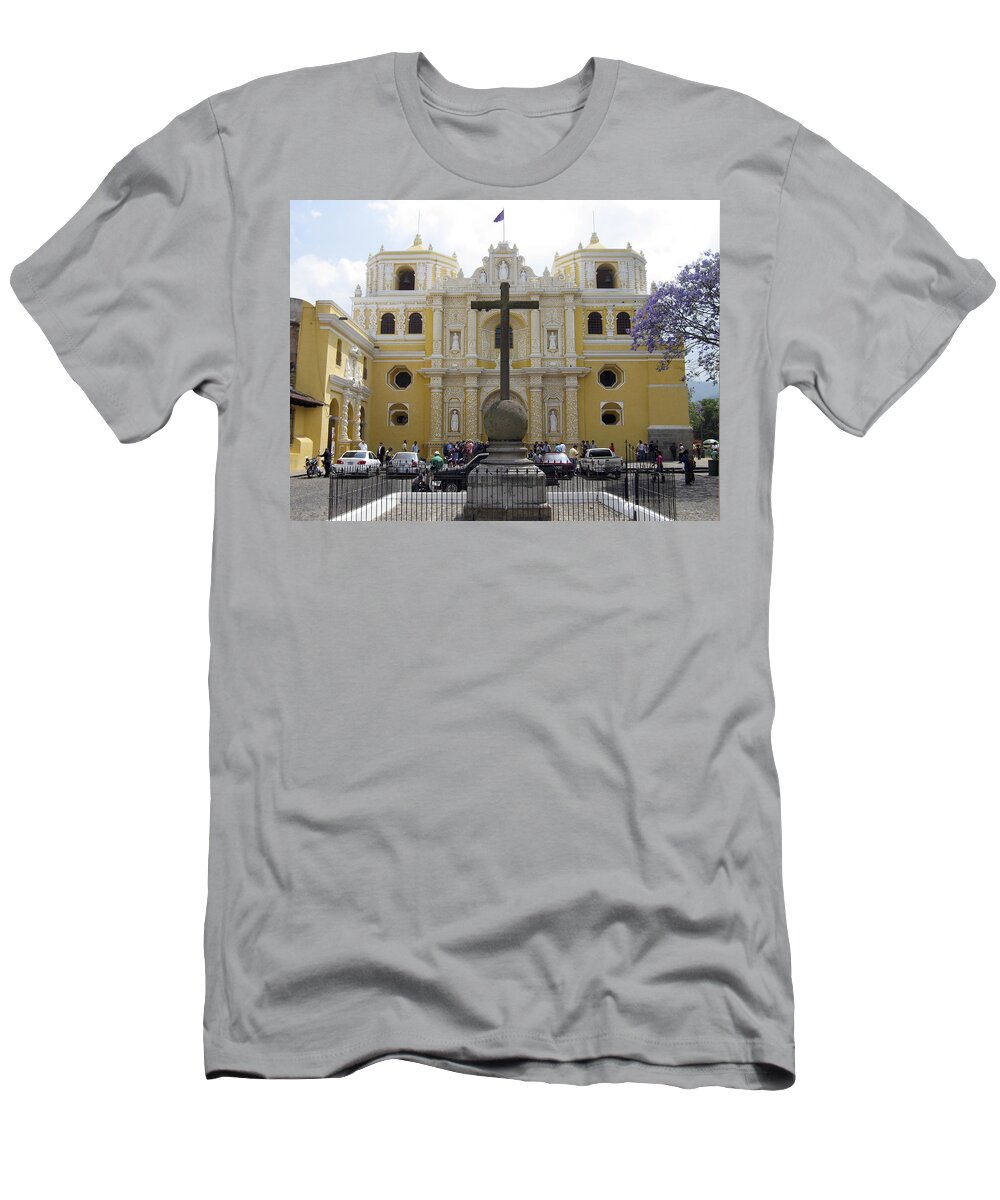 Antigua T-Shirt featuring the photograph La Merced Church II Antigua by Kurt Van Wagner