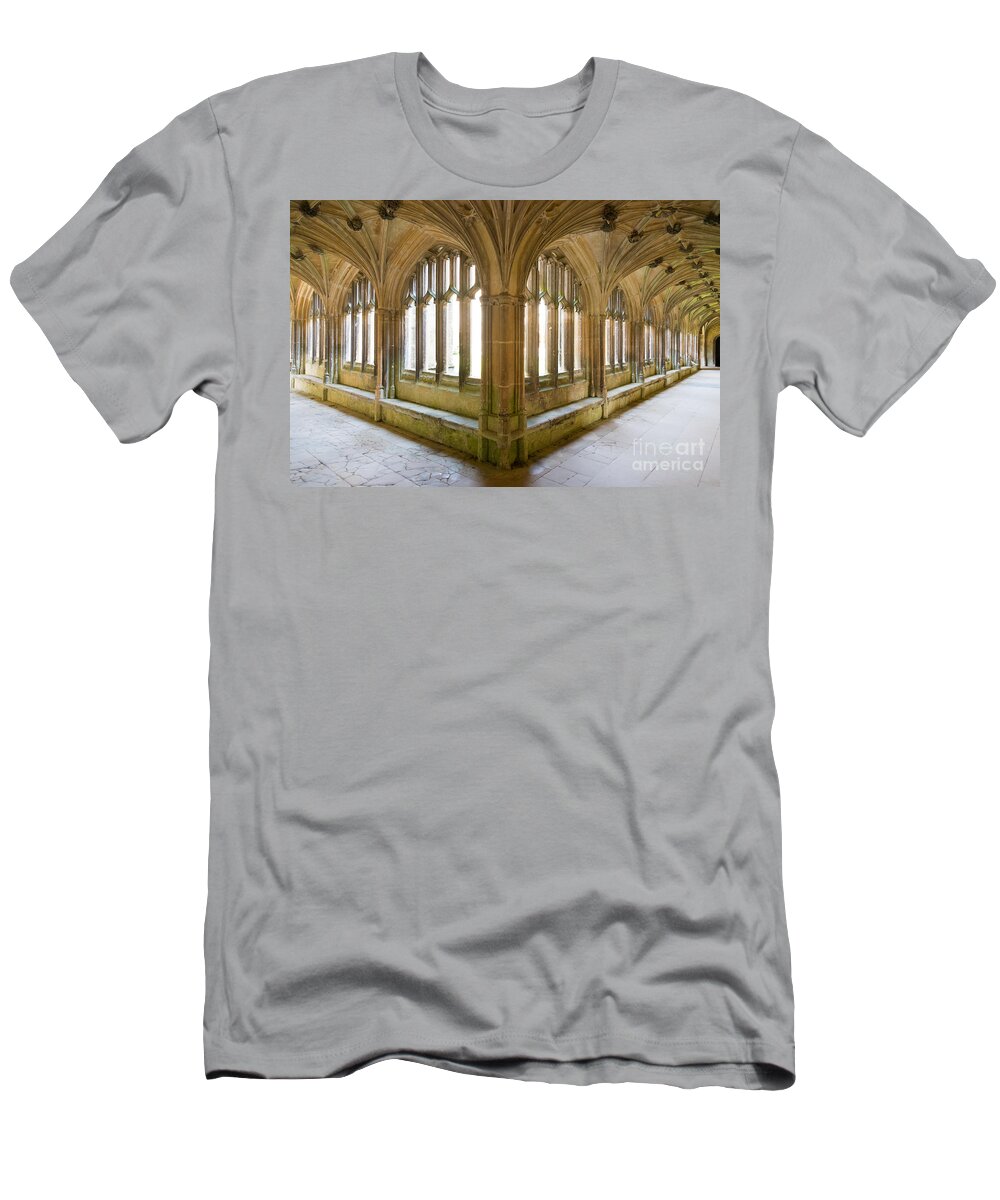 Lacock T-Shirt featuring the photograph Lacock Abbey Cloisters by Colin Rayner