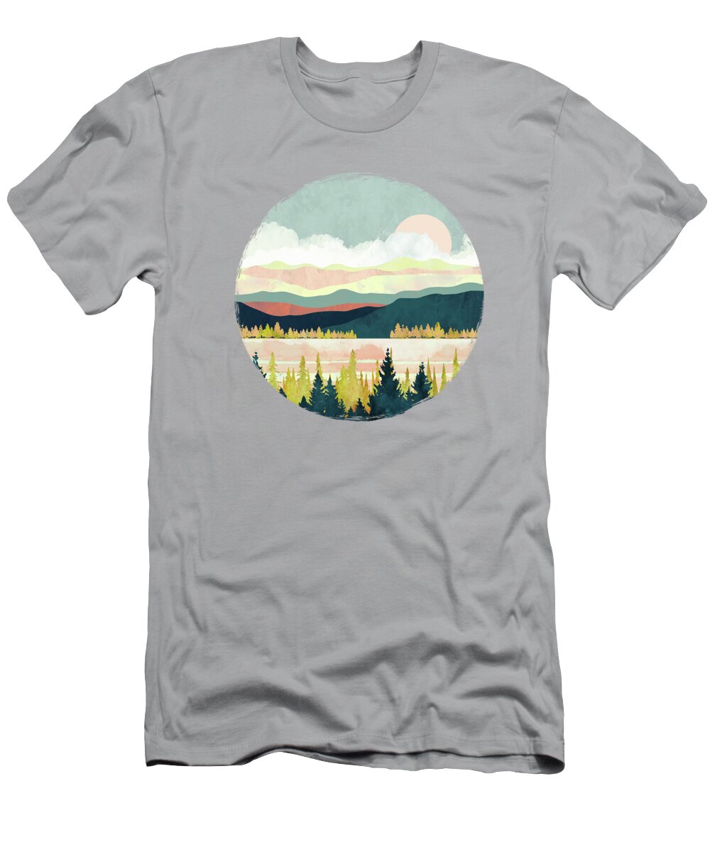 Lake T-Shirt featuring the digital art Lake Forest by Spacefrog Designs