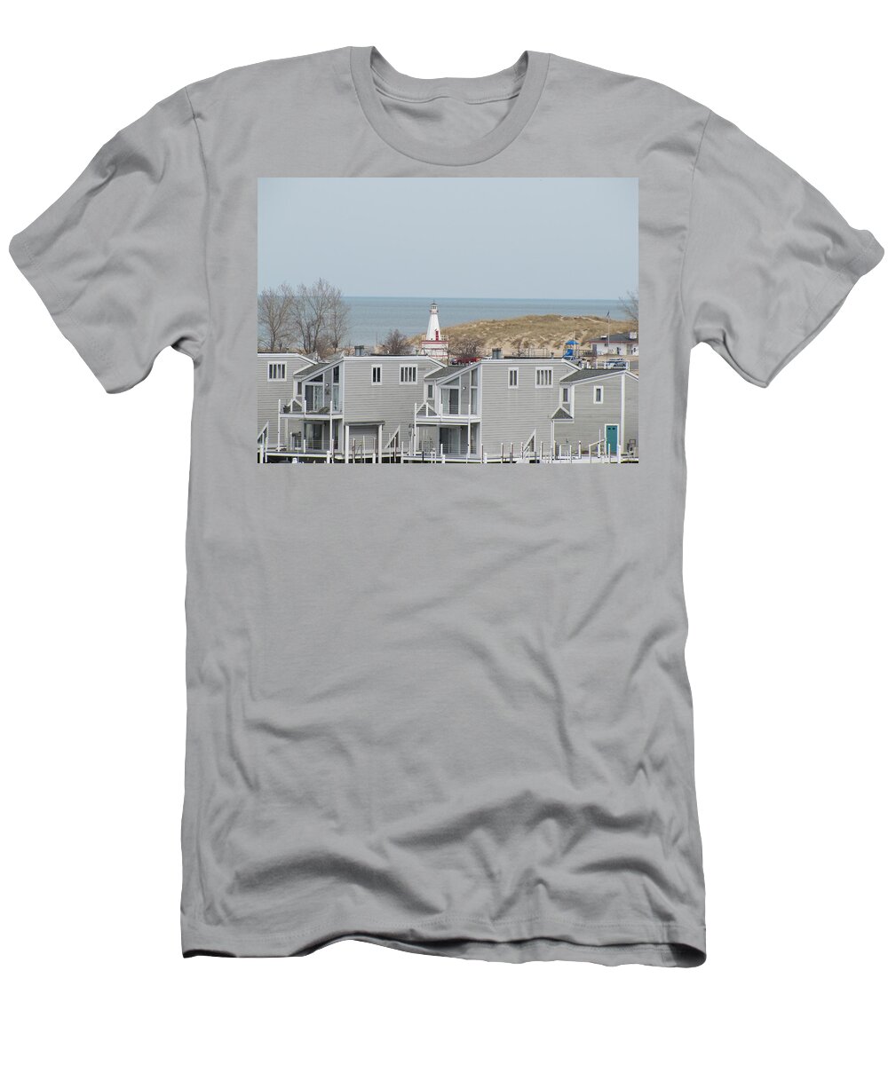 Lakeside Lighthouse T-Shirt featuring the photograph Lakeside Lighthouse by Michael TMAD Finney