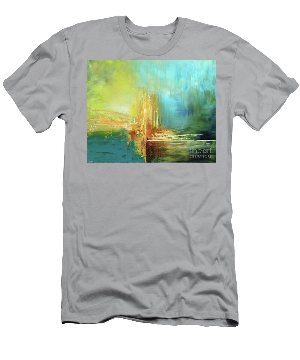 Seascape T-Shirt featuring the painting Land of Oz by Tatiana Iliina