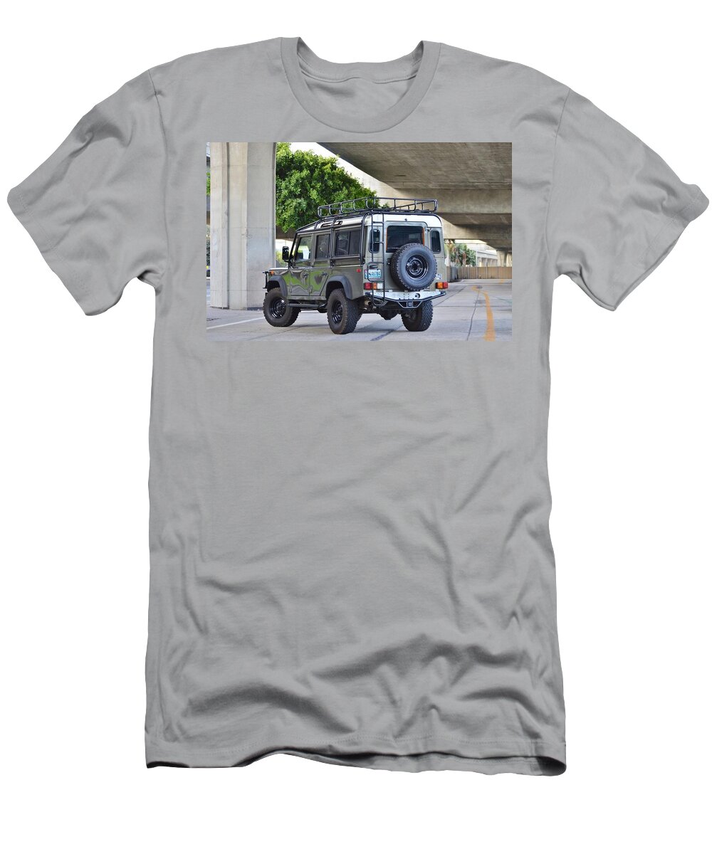 Land Rover Defender T-Shirt featuring the photograph Land Rover Defender by Mariel Mcmeeking