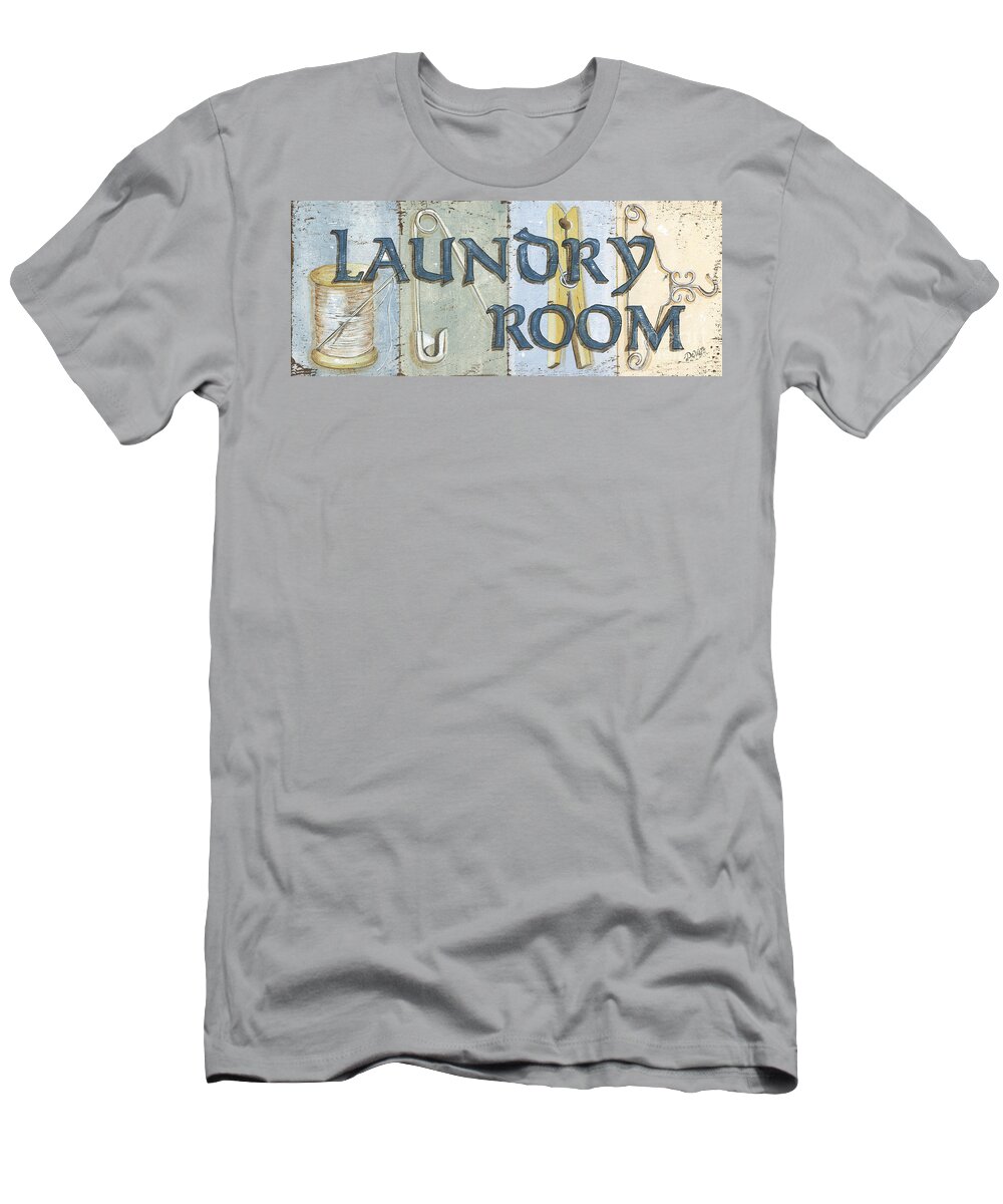 Laundry Room T-Shirt featuring the painting Laundry Room by Debbie DeWitt