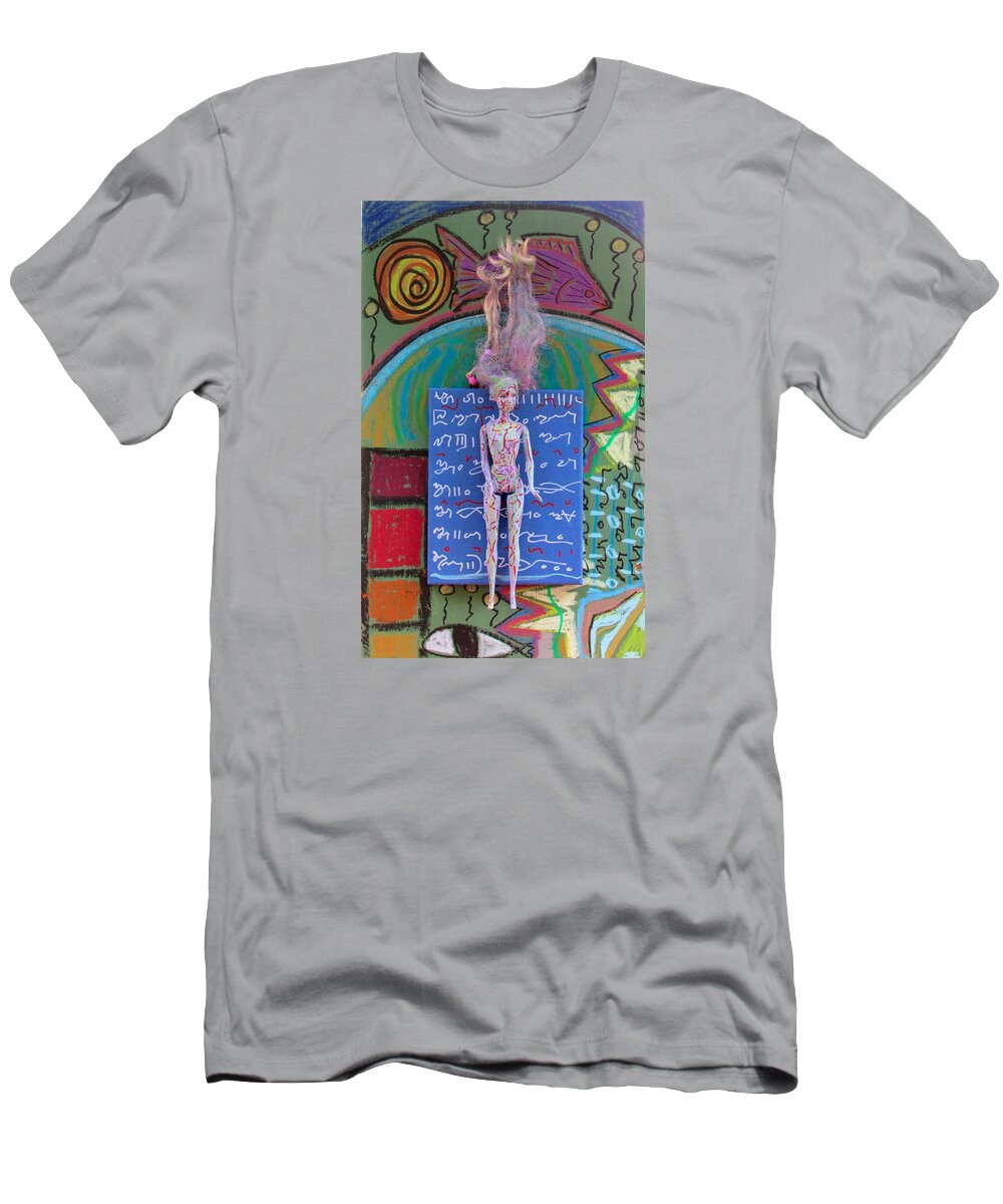 Herbal Tincture T-Shirt featuring the painting Lavender Herbal Tincture by Clarity Artists