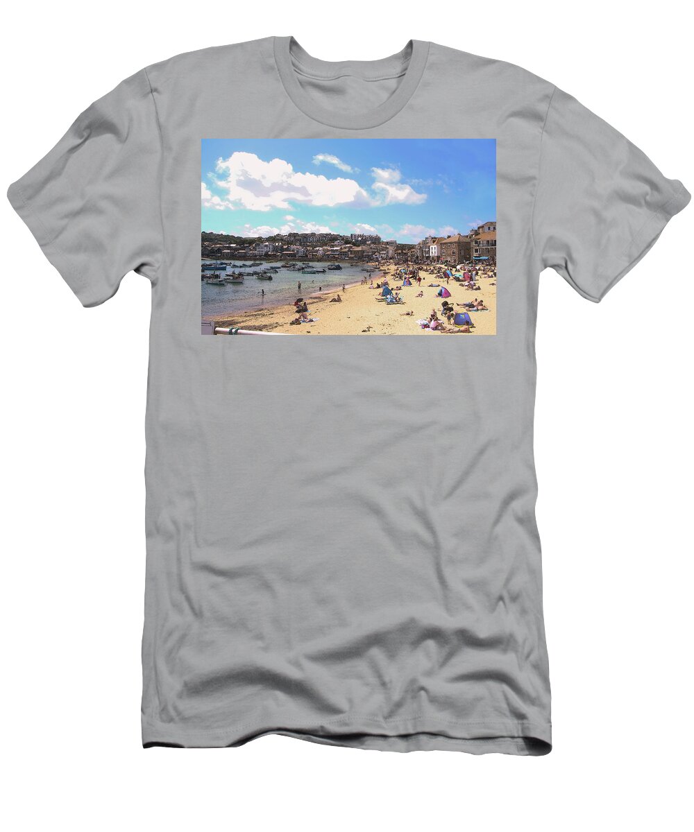 Beach T-Shirt featuring the photograph Lazy day at the Beach by Tom Conway