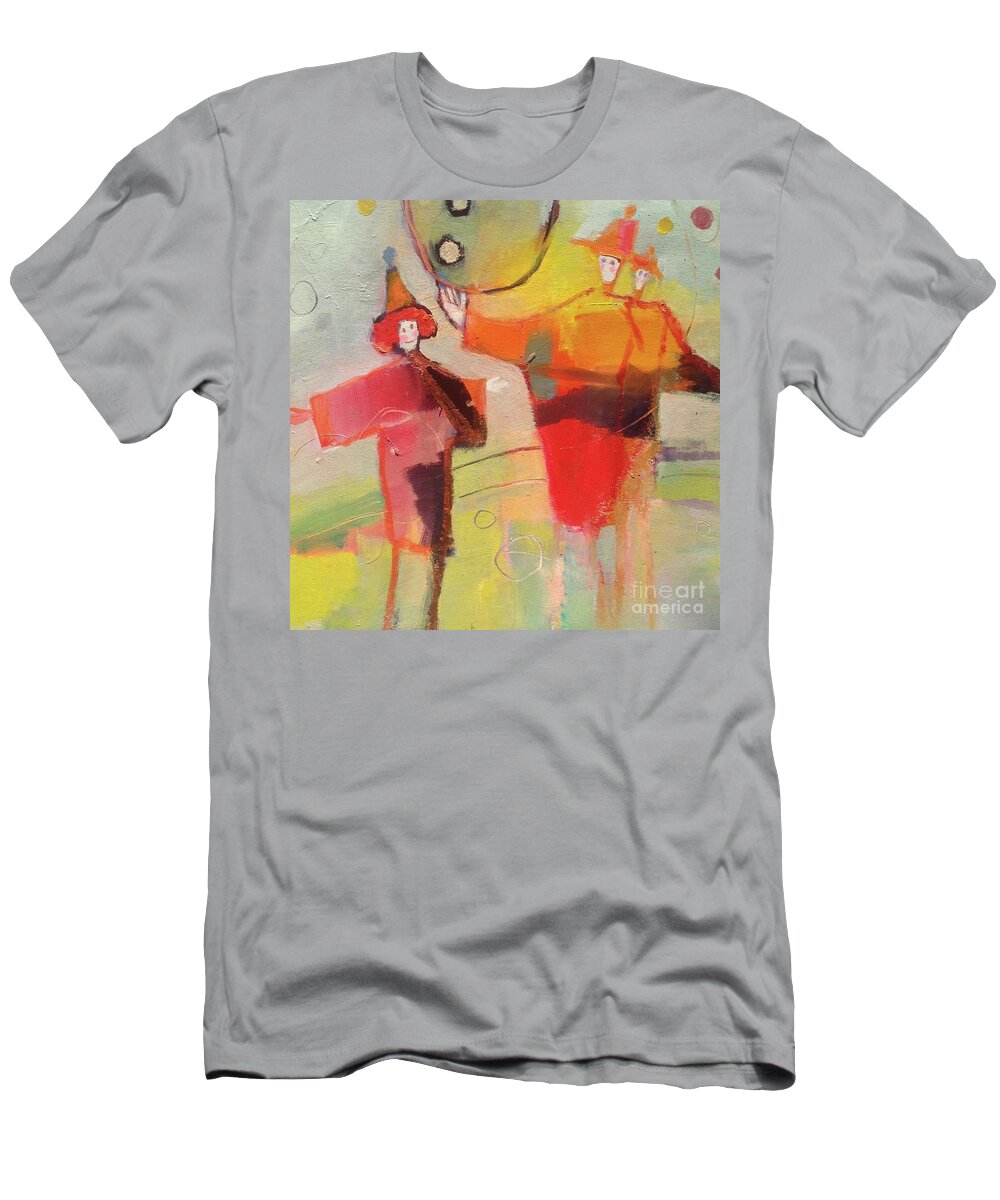 Circus T-Shirt featuring the painting Le Cirque by Michelle Abrams