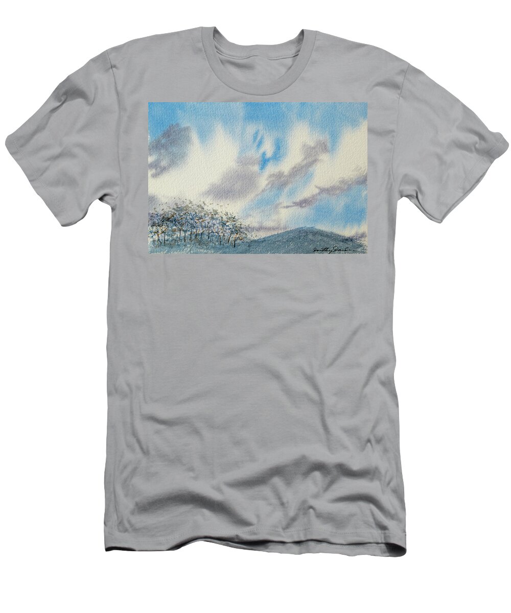 Beautiful T-Shirt featuring the painting The Blue Hills of Summer by Dorothy Darden