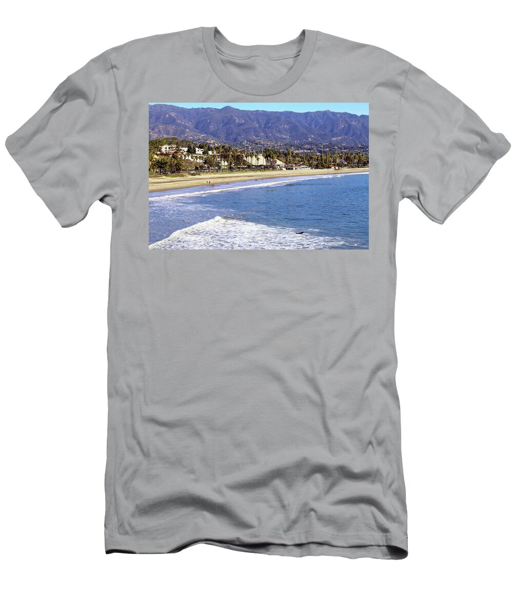 Santa Barbara T-Shirt featuring the photograph Ledbetter Beach by Art Block Collections