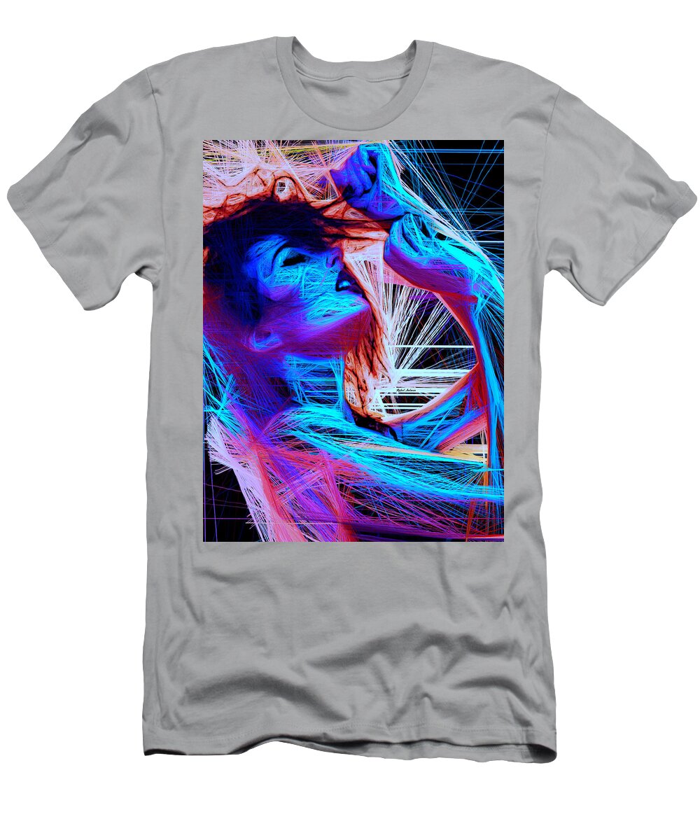 Rafael Salazar T-Shirt featuring the digital art Let me in your dreams by Rafael Salazar