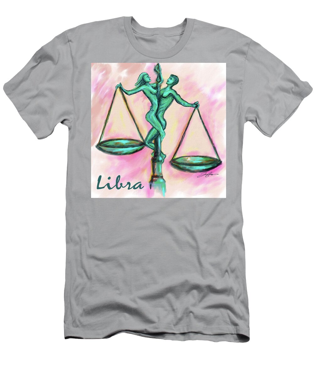 Libra T-Shirt featuring the painting Libra by Tony Franza
