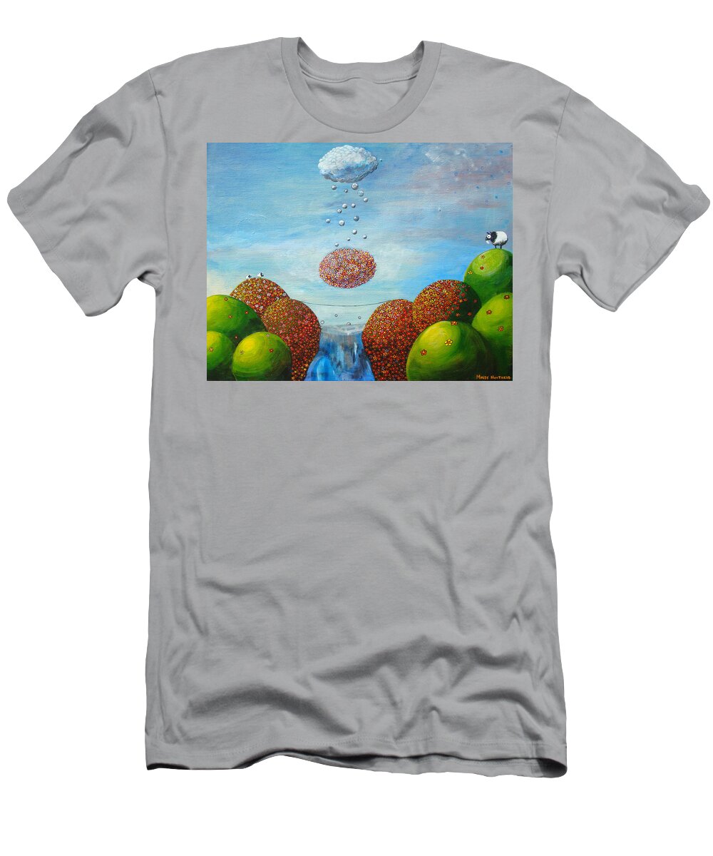  T-Shirt featuring the painting Life's Path by Mindy Huntress