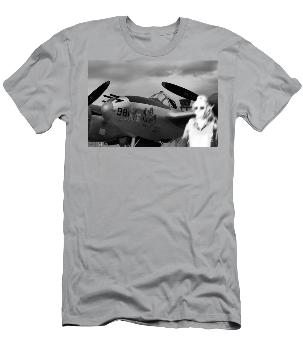 P-38 T-Shirt featuring the photograph Lighting Ghost Flight by Tommy Anderson