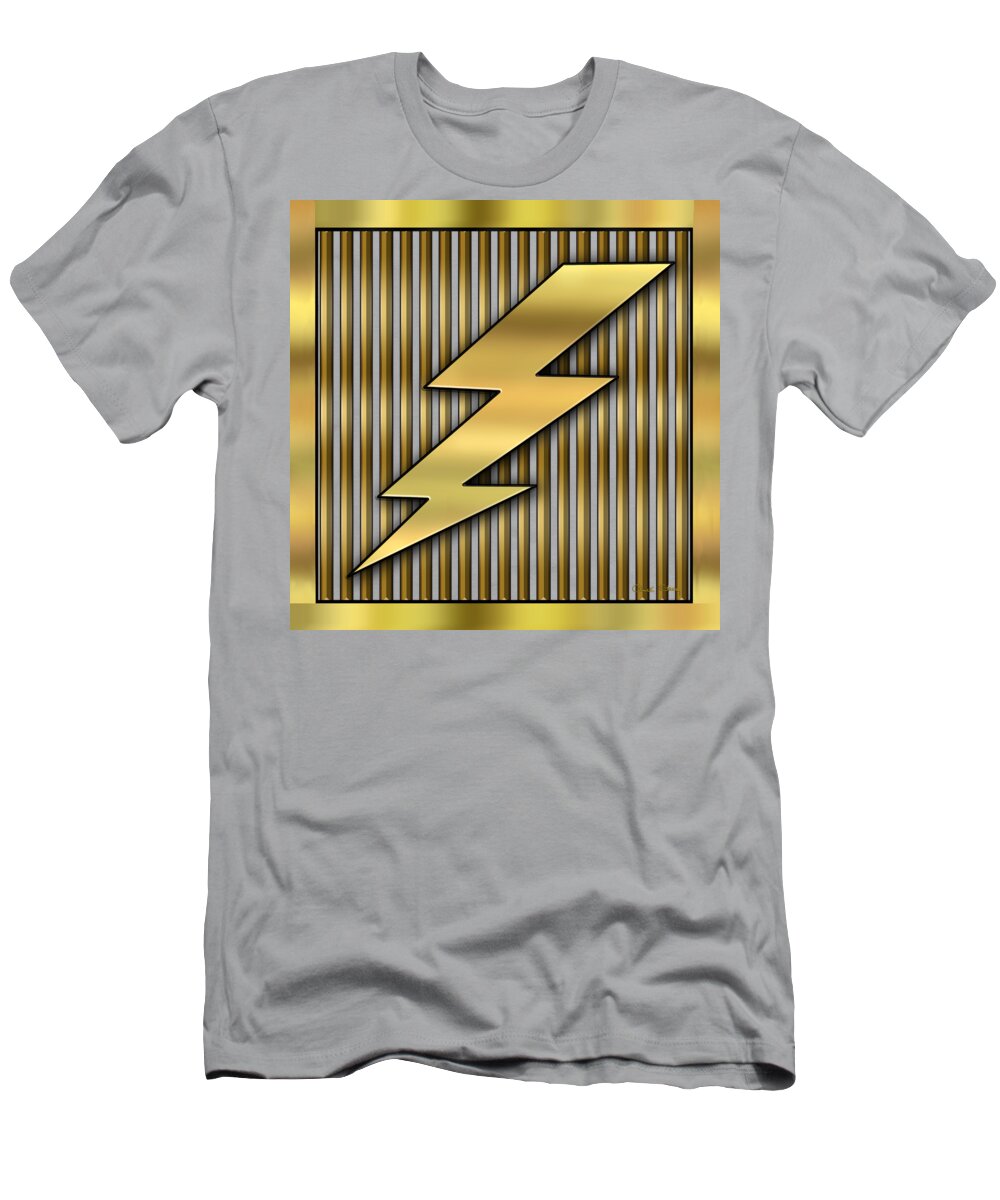 Lightning Bolt T-Shirt featuring the digital art Lightning Bolt by Chuck Staley