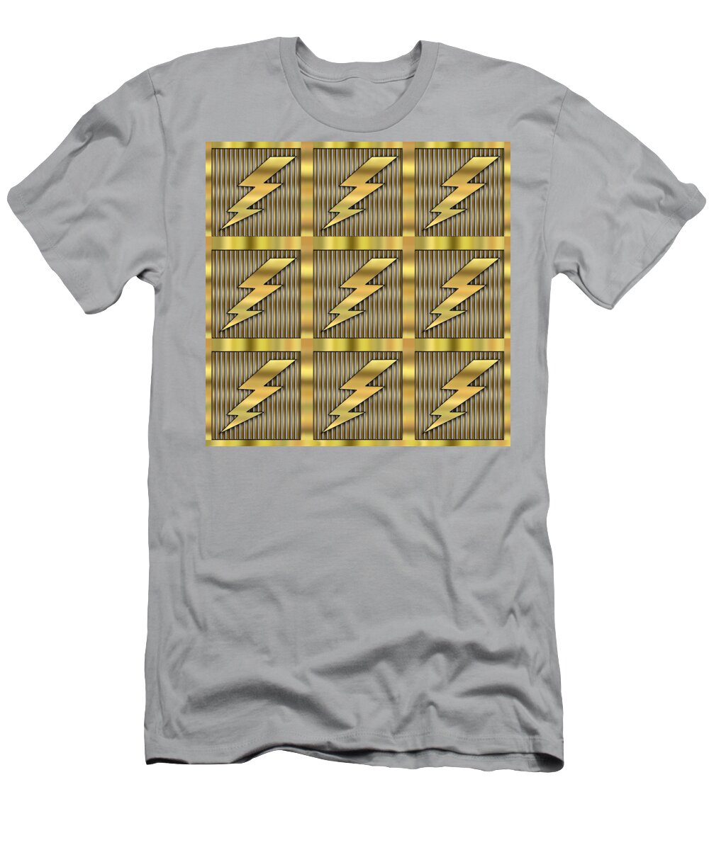 Staley T-Shirt featuring the digital art Lightning Bolt Group - Transparent by Chuck Staley