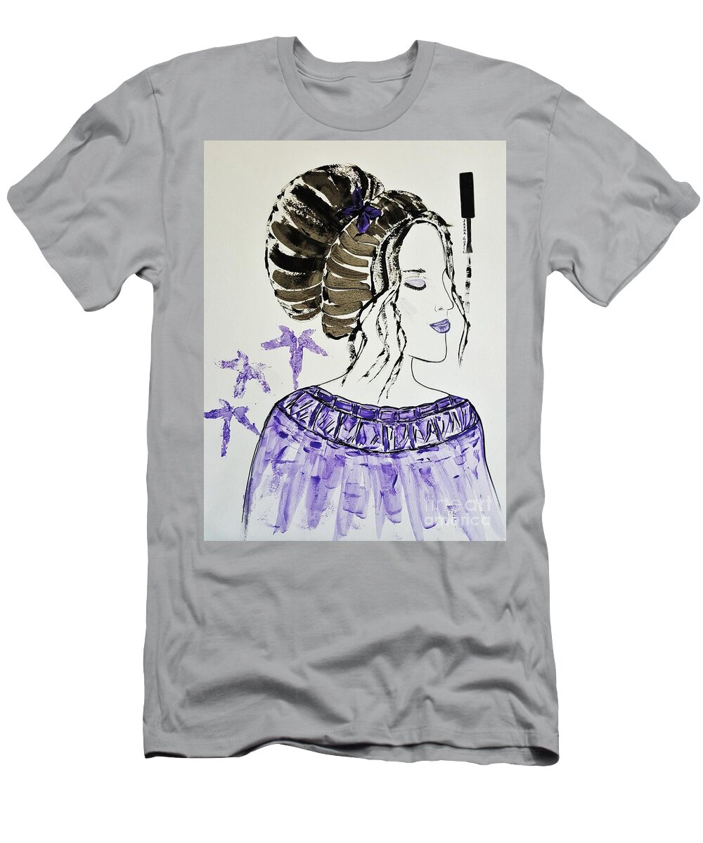 Painting T-Shirt featuring the painting Lily's Dream by Jasna Gopic