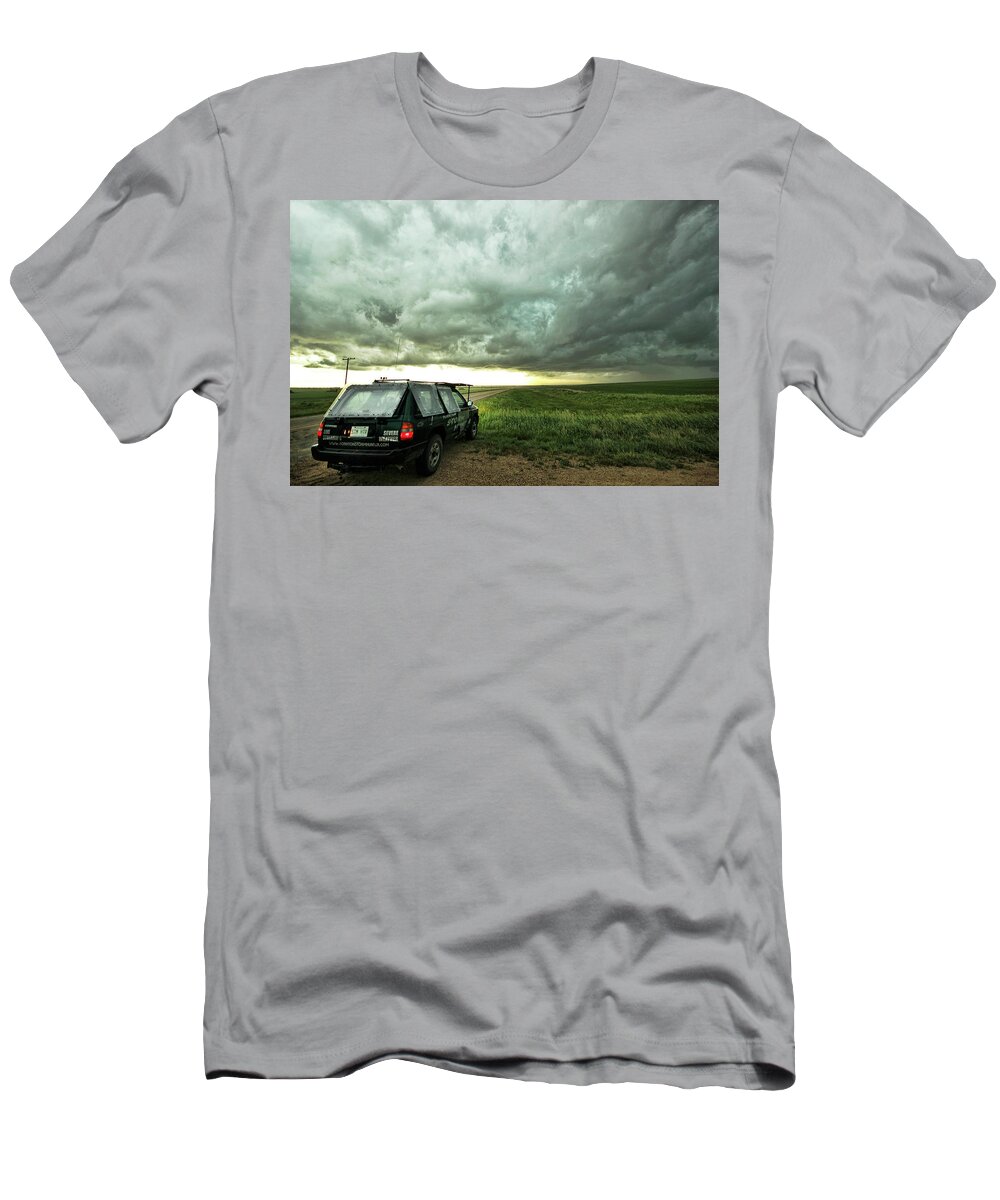 Clouds T-Shirt featuring the photograph Living Saskatchewan Sky by Ryan Crouse