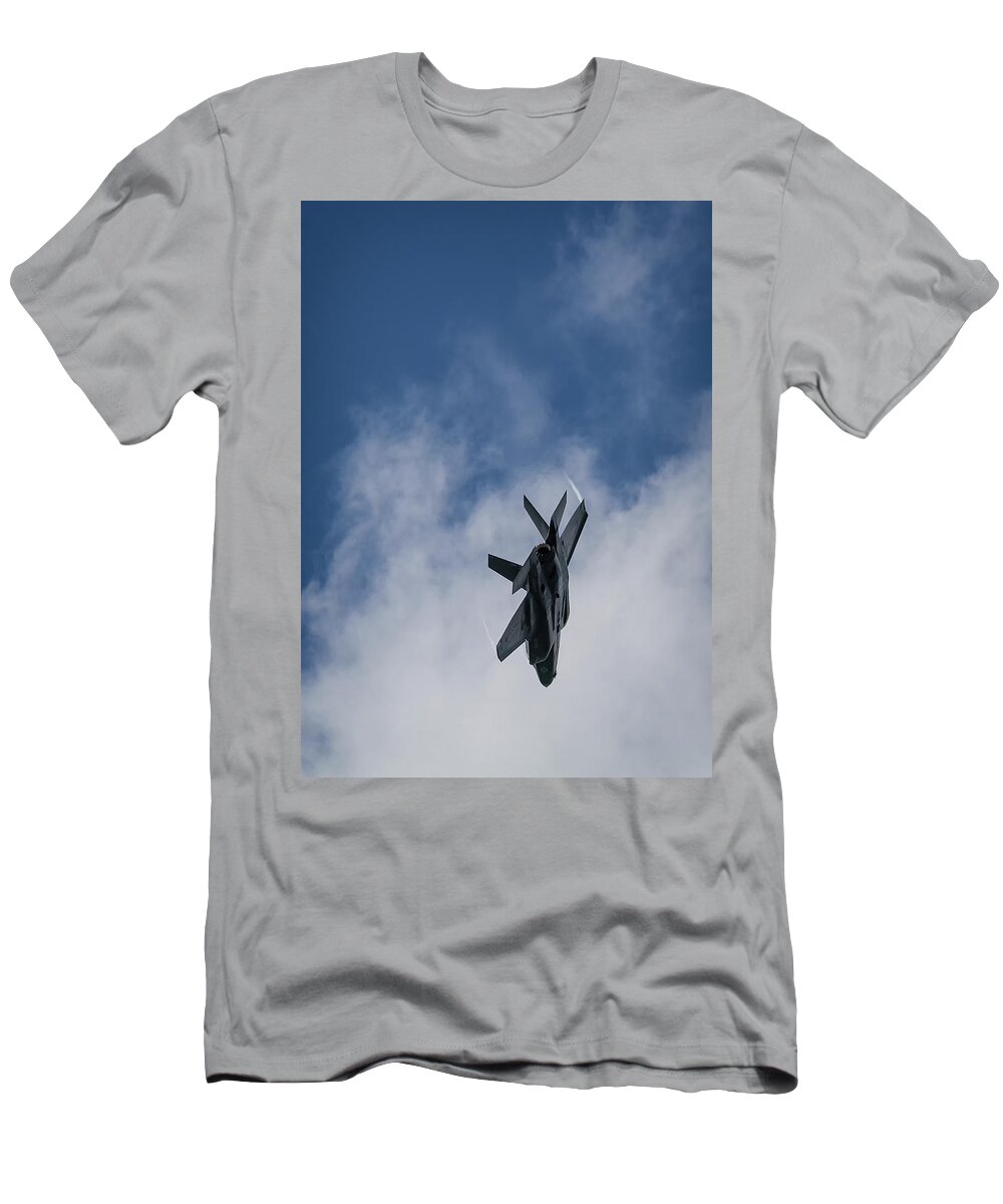 Jet T-Shirt featuring the photograph Lockheed Martin F-35 Lightning II by Shirley Mitchell