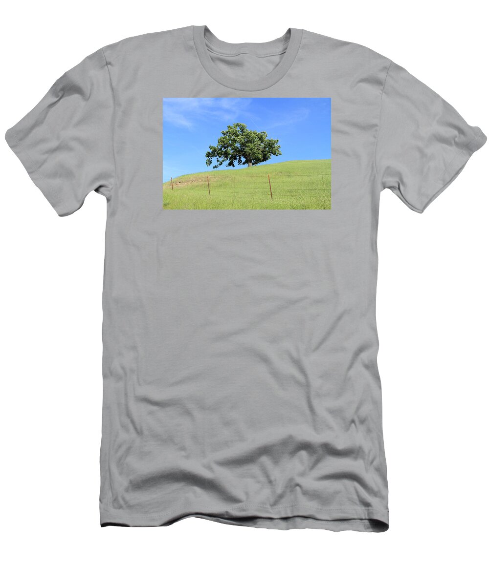Stand Alone Tree T-Shirt featuring the photograph Lonesome Tree by Karen Ruhl