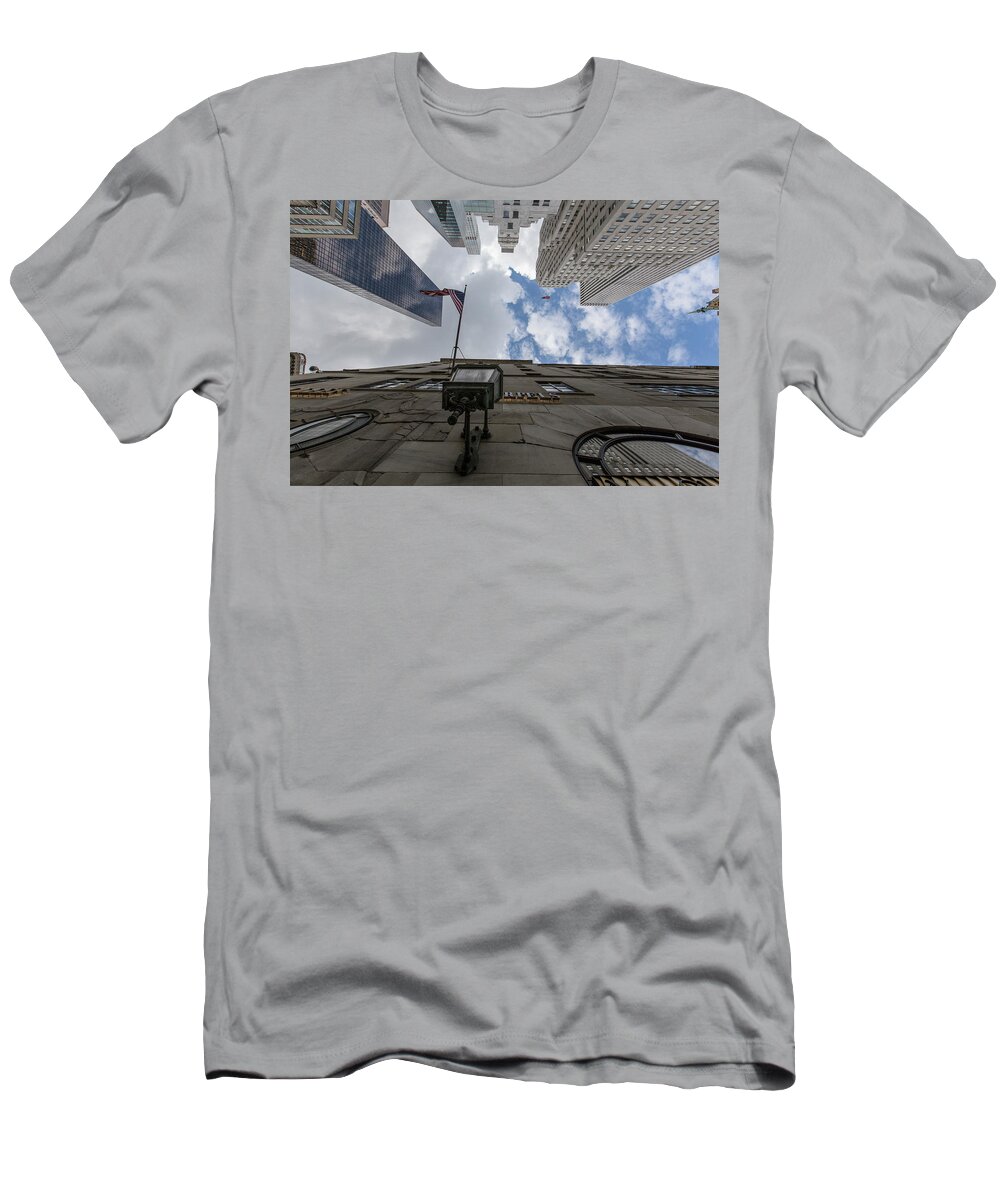 Nyc T-Shirt featuring the photograph Looking up NYC 5th Ave by John McGraw