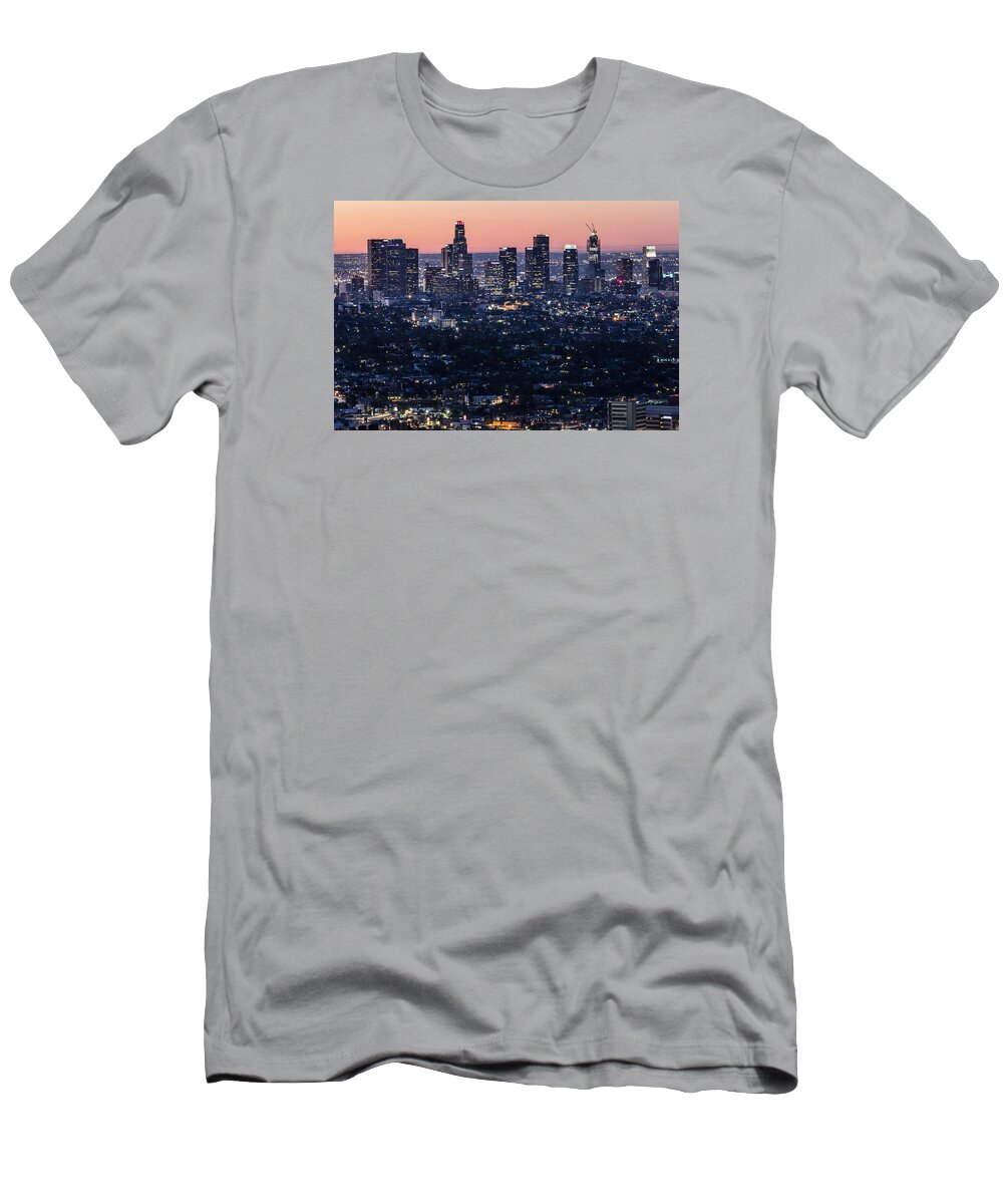 Los Angeles T-Shirt featuring the photograph Los Angeles Sunrise Close Up by John McGraw