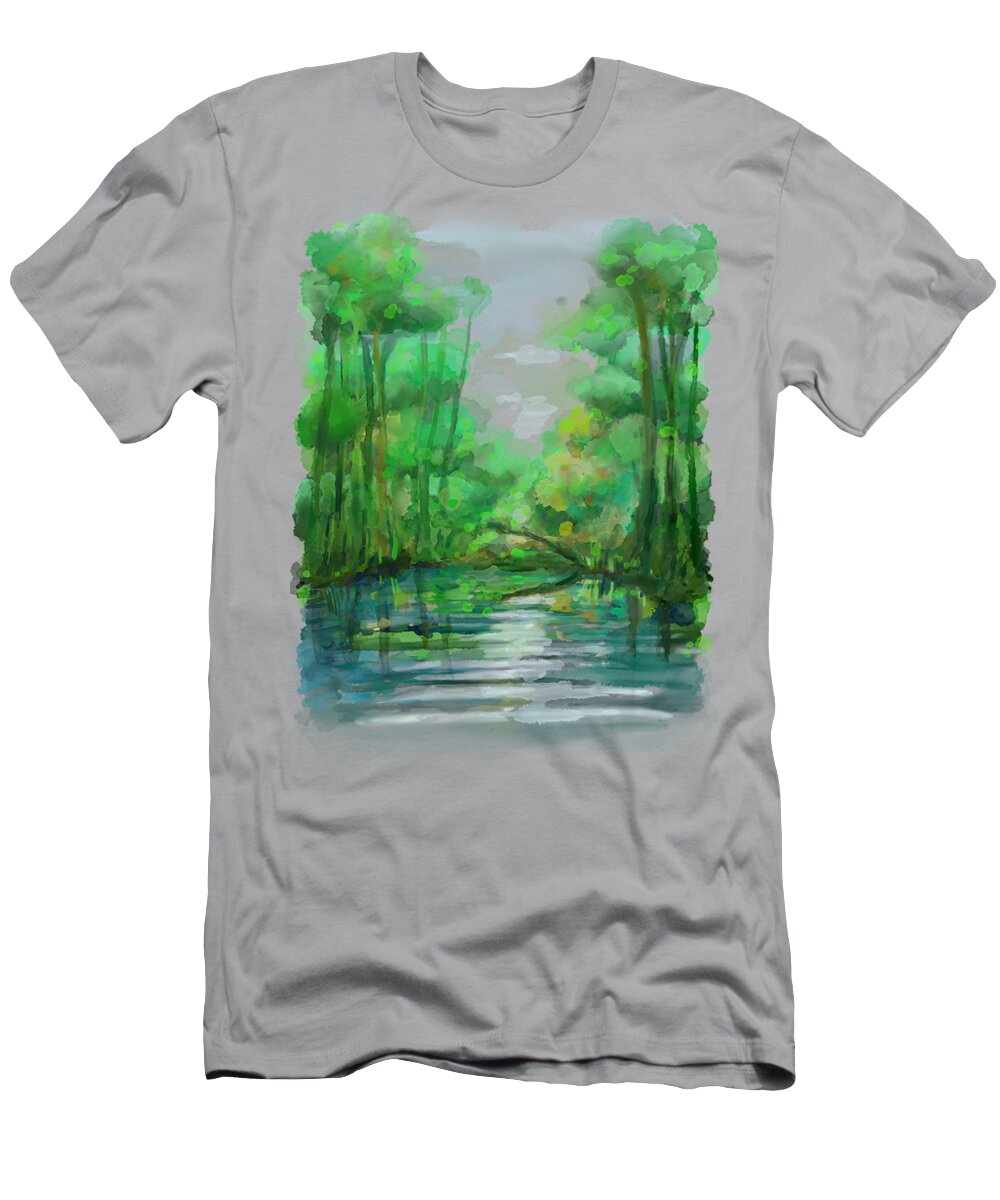 Forest T-Shirt featuring the painting Lost in colors by Ivana Westin