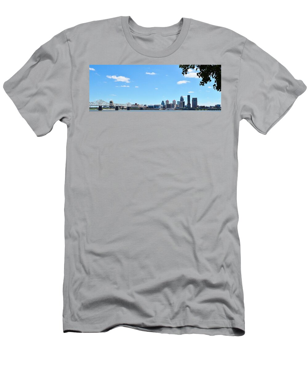Louisville T-Shirt featuring the photograph Louisville Waterfront Panoramic by Stacie Siemsen
