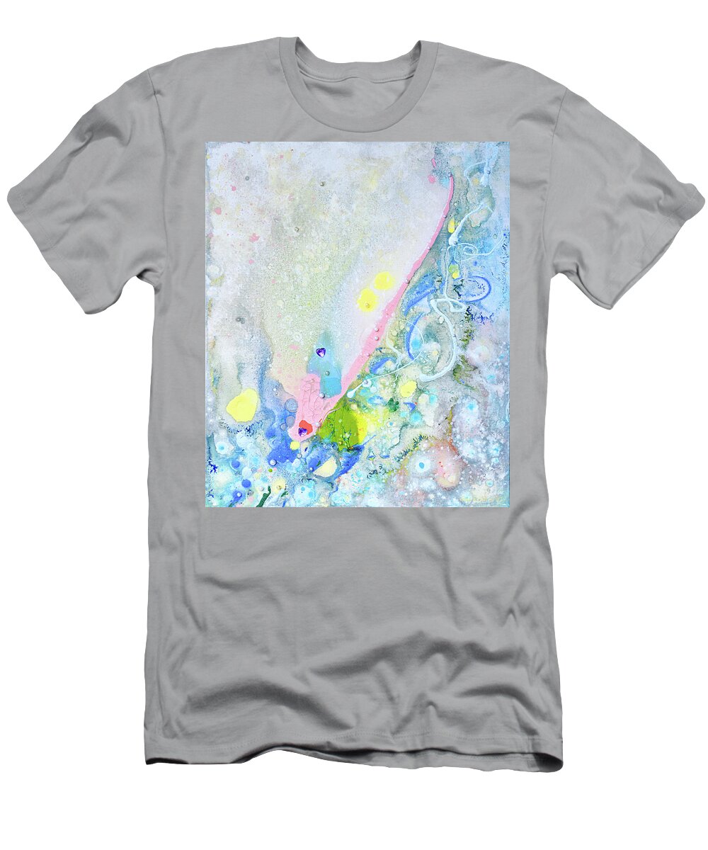 Love T-Shirt featuring the painting Love Story by Gina De Gorna
