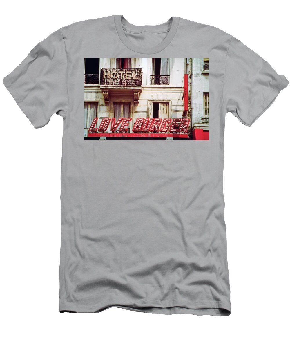 Color T-Shirt featuring the photograph Loveburger Hotel by Frank DiMarco