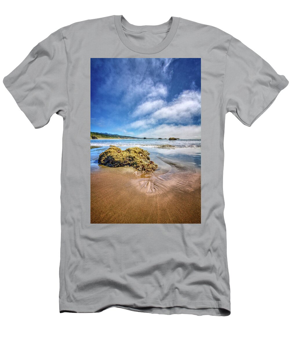 Boats T-Shirt featuring the photograph Low Tide on the Pacific Coast by Debra and Dave Vanderlaan
