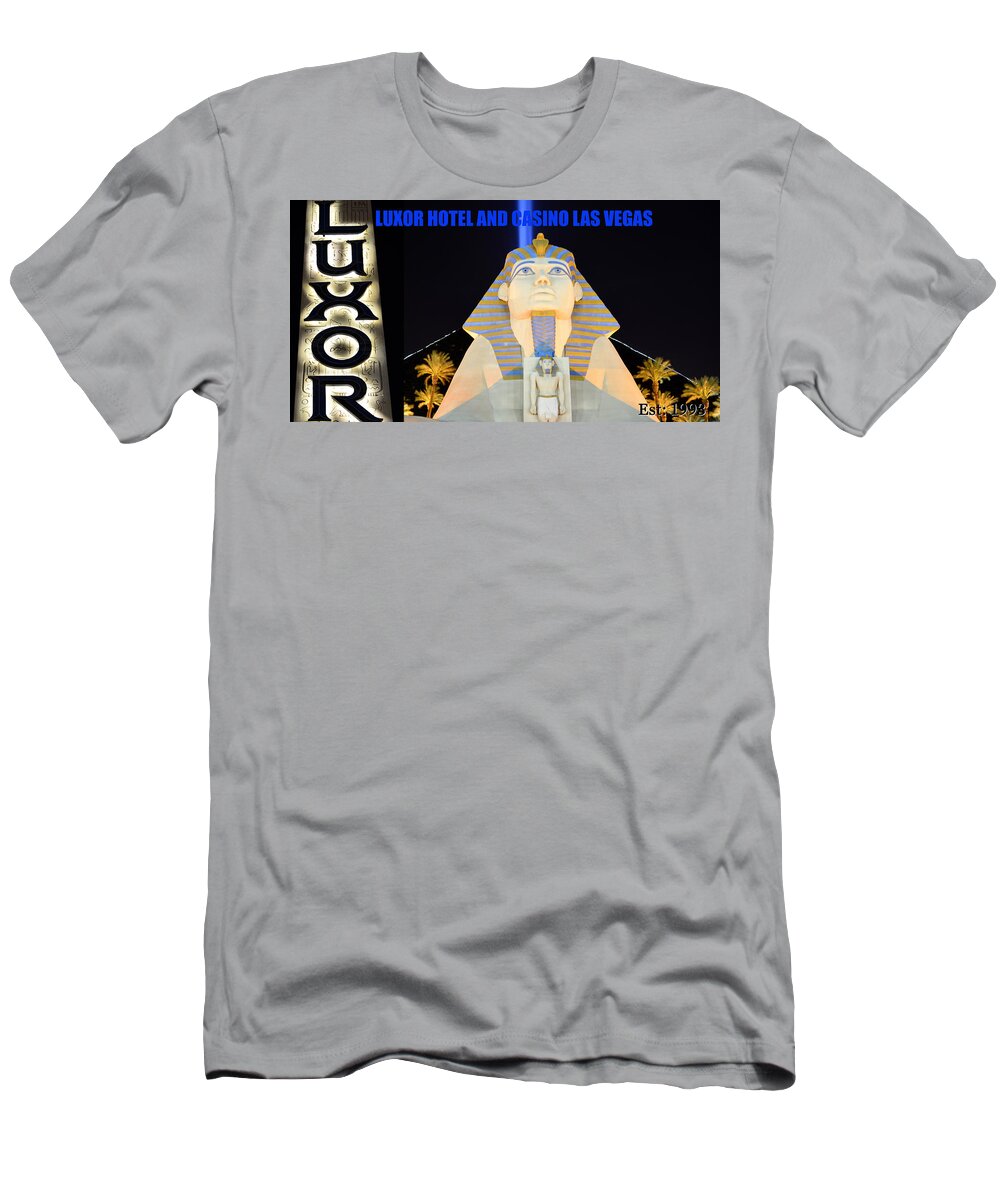 Luxor Hotel And Casino Las Vegas Nevada T-Shirt featuring the photograph Luxor panoramic poster by David Lee Thompson