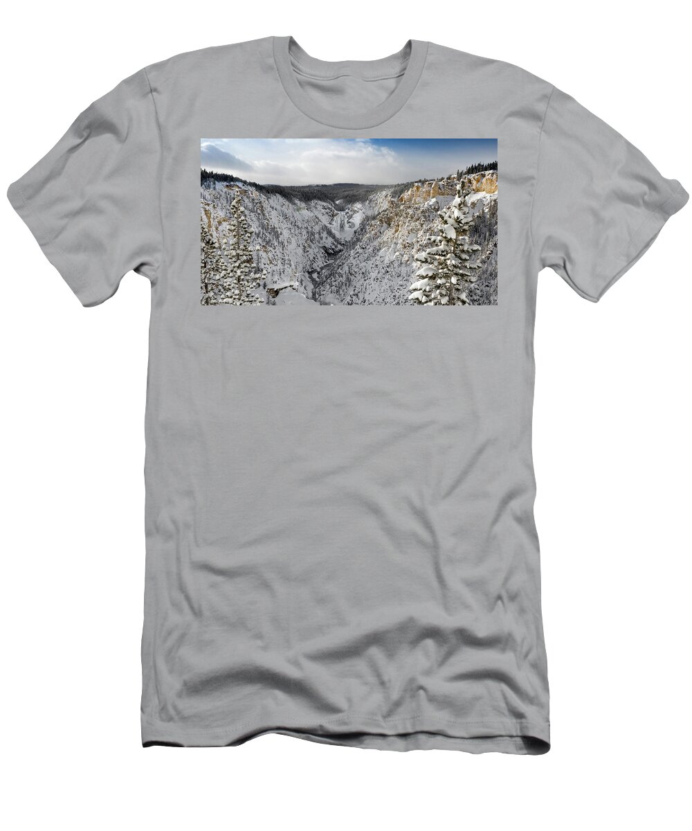 Yellowstone T-Shirt featuring the photograph Magical Winter Wonderland by Ronnie And Frances Howard