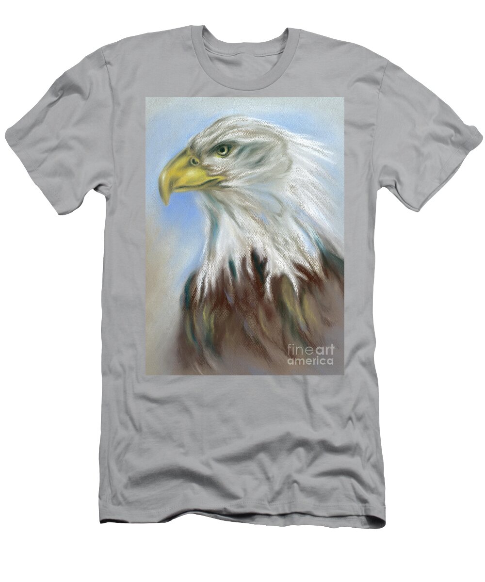 Bird T-Shirt featuring the painting Majestic Bald Eagle by MM Anderson