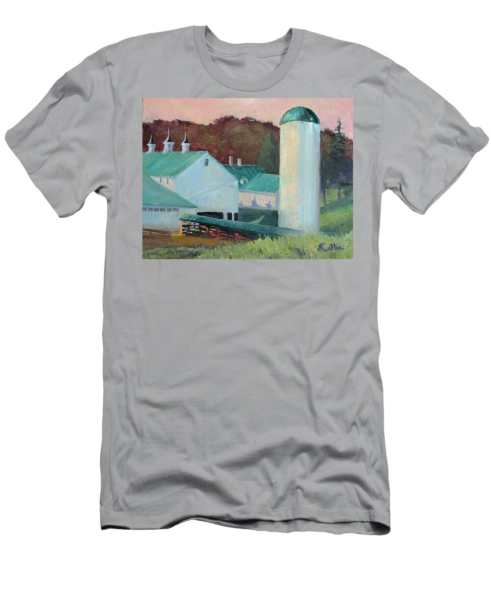 Malabar T-Shirt featuring the painting Malabar Farm State Park by Judy Fischer Walton