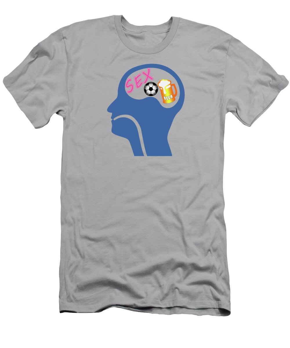 Male T-Shirt featuring the digital art Male Psyche by Gaspar Avila